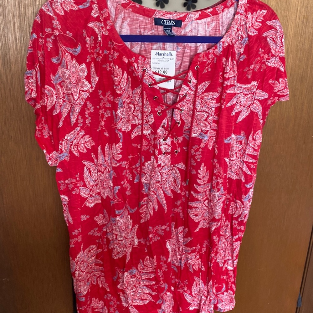 New with tags, Chaps blouse, size 2X